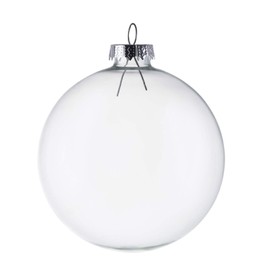 Kingrol 24 Pack Glass Ornament Balls, Fillable Ornaments for DIY Craft Projects, Christmas, Wedding, Party, Home Decor