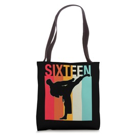 16th Birthday Gifts Karate Retro Taekwondo Martial Arts Boy Tote Bag