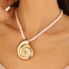 ALRNBY Gold Shell Necklace for Women Dainty Shell Pendant Necklace