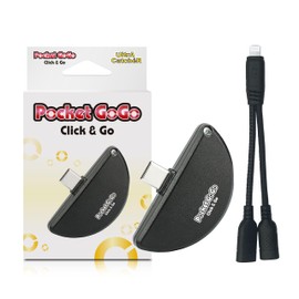 Pocket GoGo - Ultimate Auto-Catcher | Black/Red | USB-C Plug-and-Play, No Charging, Catches Pocket Monster & Spins Stops (Black)