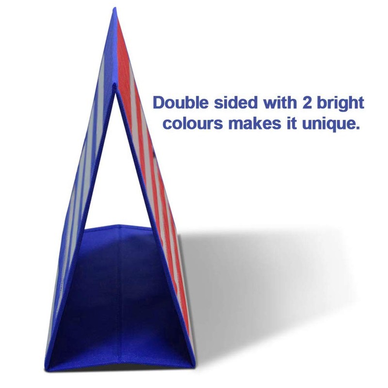 HINMAY Desktop Tabletop Pocket Chart, Classroom Double-Side and self-Standing Pocket