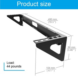 QiaoYoubang 2U Vertical Wall Mount Rack - Steel Vertical Patch Panel Mounting Bracket for 19 inch Networking Equipment