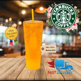 Starbucks 2022 Summer Collection Ombre Mango Jeweled Tumbler Venti 24 oz.