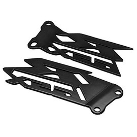 Foot Peg Heel Plates Guard Protector for Suzuki GSX-R 600/750 2006-2016, GSX-R 1000 2003-2016 (Black)