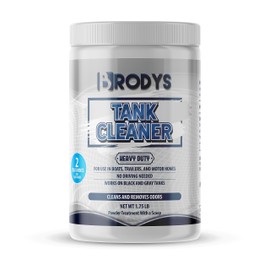 BRODYS - RV and Marine TANK CLEANER- Black and Gray - Odor Eliminator and Breaks Down Waste, POWDER FORMULA (Camping and Marine), Must have accessory for all RVs - 2 TREATMENTS