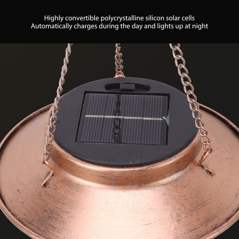 Solar Bird Feeder for Outdoors Hanging Exquisite Hollow Pattern Waterproof
