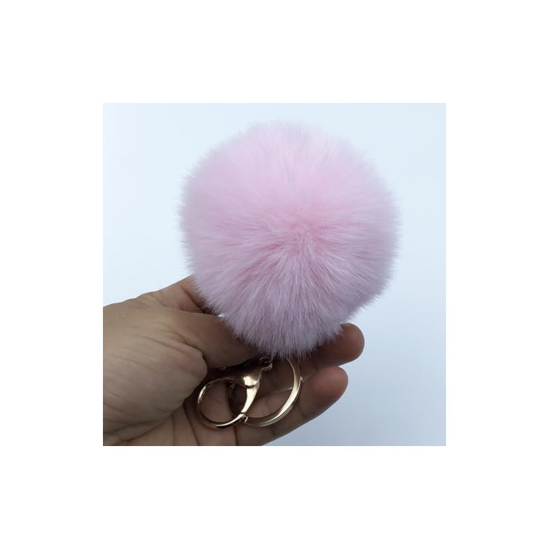 Xsclpomddy Pom Pom Keychain Artificial Soft Rabbit Hair Bag Pendant