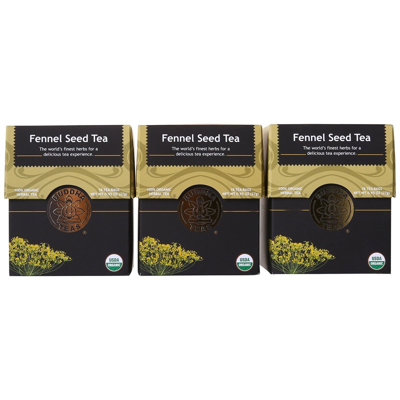 Buddha Teas Fennel Seed Tea, 18 Count (Pack of 6)