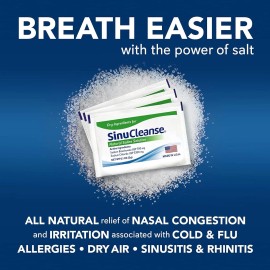 SinuCleanse Pre-Mixed Saline Packets for Sinus Rinse and Nasal Irrigation System