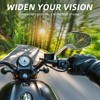 Motorcycle Mirrors, Long Stem Chrome Handlebar Side Mirrors Compatible with
