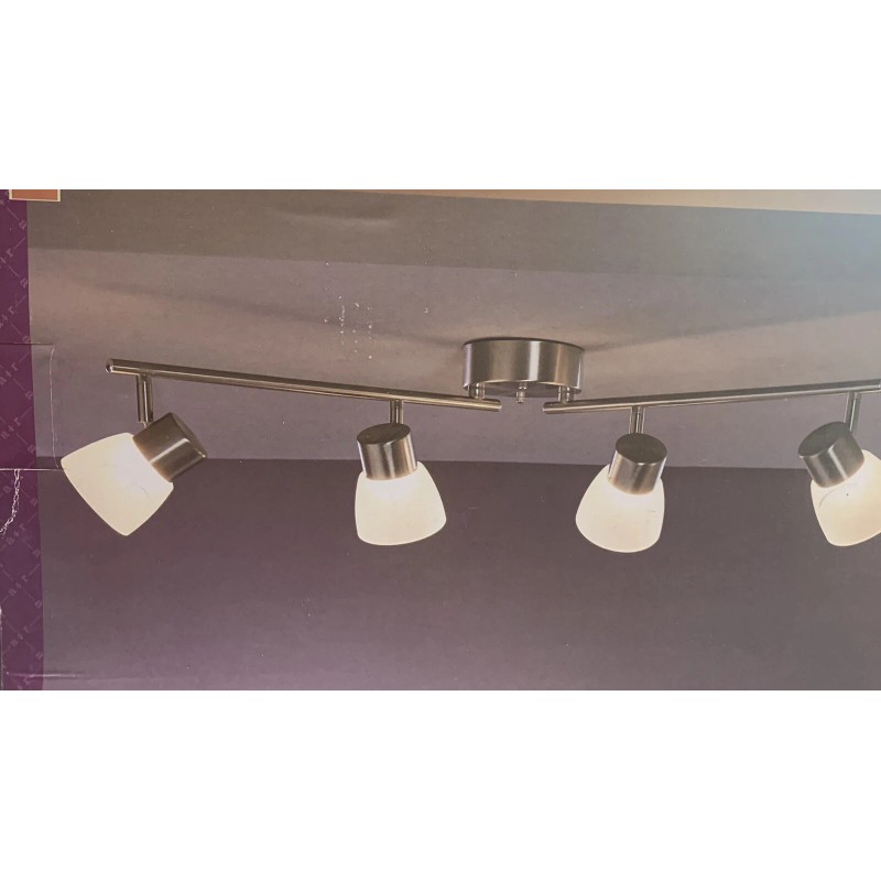allen + roth, "Claremont" 4-Light Brushed Nickel Dimmable LED Track
