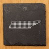 Tennessee Plaid Coasters - Square Slate - set of 8