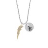 Delight Jewelry Goldtone Large Clear Crystal Lightning Bolt - Silvertone