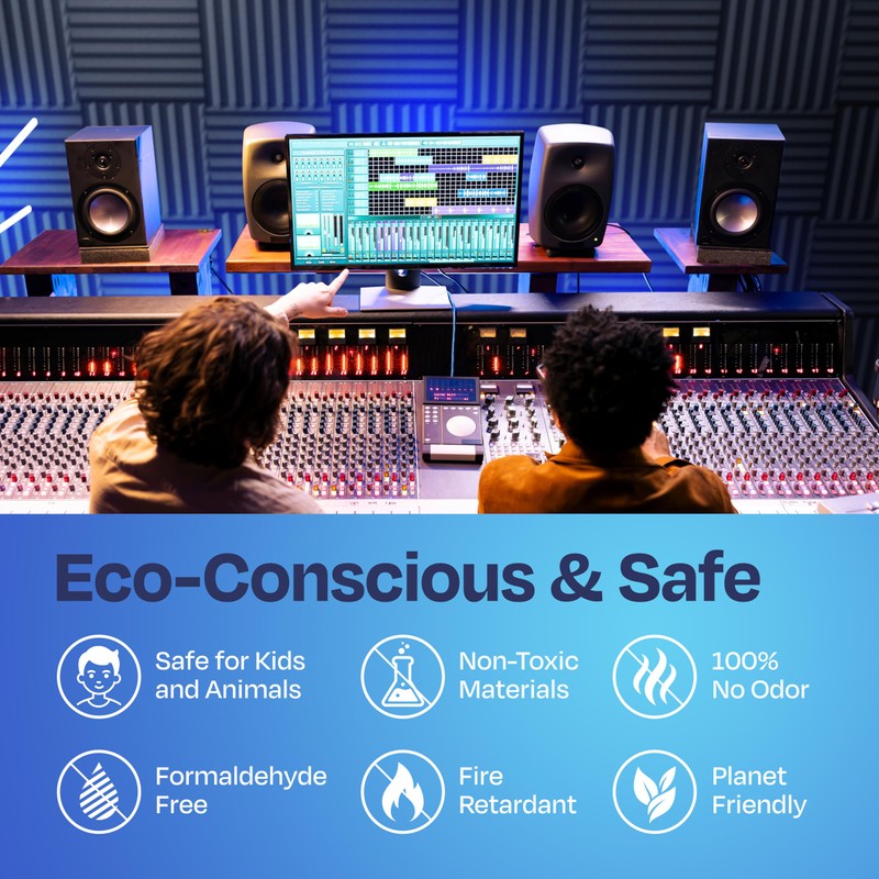 Ekkogo Ekkogo 54-Pack Sound Proof Foam Panels for Walls 12X12X1"