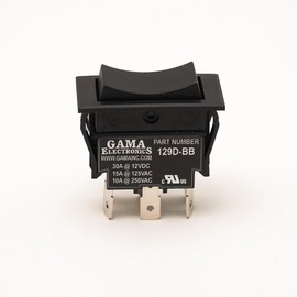 30 Amp DPDT Momentary On-Off-Momentary On Rocker Switch