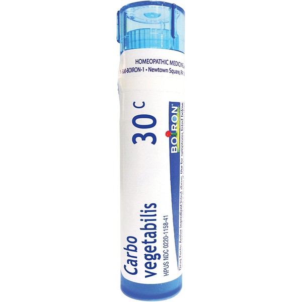 Boiron Homeopathic Medicine Carbo Vegetabilis, 30C Pellets, 80-Count Tubes (Pack of 5)