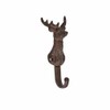 Esschert Design DB75 Rustic Cast Iron Deer Bust Single Hook