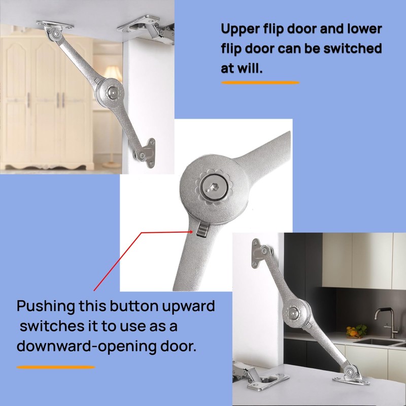 CJQZP 2-Pack Adjustable Cabinet and Wardrobe Folding Stays, Toy Box