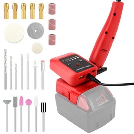 AUTOJARE Cordless Rotary Tool Kit Compatible with Milwaukee m18 Battery 6 Variable Speeds Grinder Tool with 24 Accessories Multi-Tool for Drilling, Grinding, Polishing, Engraving and DIY(NO Battery)