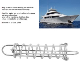 Aramox Mooring Spring, 270mm/10.63in Boat Docking Mooring Spring 304 Stainless Steel Damper Snubber Springs for Boat Yacht