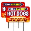 Vista Products All Beef Hot Dogs 2 Pack Double-Sided Yard