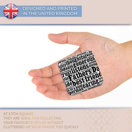 Destination Vinyl ltd Fridge Magnet bw - Fathers Day Word Art Dad Daddy #41460