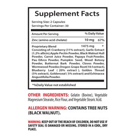 parasite free formula - ANTI PARASITE COMPLEX 1500MG 2B - papaya enzyme cleanser