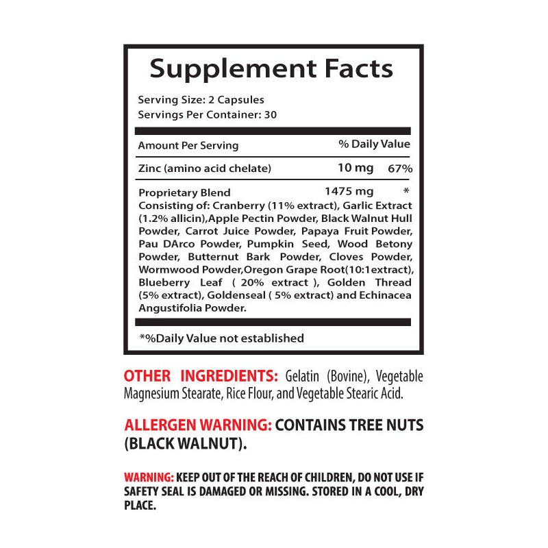 parasite free formula - ANTI PARASITE COMPLEX 1500MG 2B -