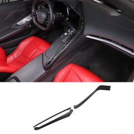 Ynei ABS Carbon Fiber Center Console Dash Trim Cover Set Fits Corvette C8 2020-up