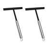 CVDYWDJIE 2 Pieces Black Pancake Spreader Stainless Steel Pancake Tools