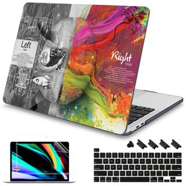 Mektron 16 inch Laptop Case, for MacBook Pro 16 inch Cover A2141 2020 2019 with Touch bar & Touch ID, Soft Touch Hard Shell Case w/Keyboard Skin Screen Protector Dust Plug, Wonderful Brain