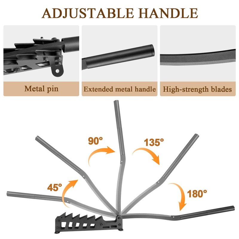 Wall Mounted Wood Splitter with Extended Handle, Manual Kindling Splitter