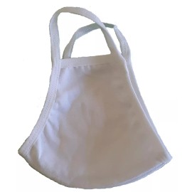 TAPRO USA Fashion 5 pack -  Medium White Face Mask Adult Unisex Cotton Washable w/ free strap