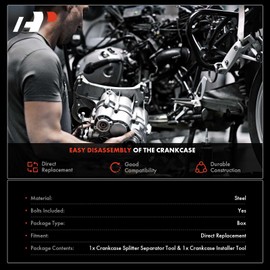 A-Premium Crankcase Splitter Separator and Crank Puller Installer Tool Kits Set Compatible with Honda Suzuki Kawasaki Yamaha, Replace 1177390001 1329270001