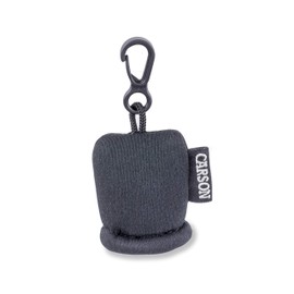 Carson Stuff-It Microfiber Lens Cloth Cleaning System For Eyeglasses, Smartphones, Tablets, Optics, Lenses, Cameras and More - Black (SN-40BKAM)