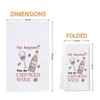 JTOUK Wine Inspired Kitchen Towel Birthday Housewarming Gift for Wine