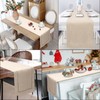 BAZIOE Linen Table Runner Beige Table Runner Washable Modern Table
