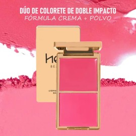 Double-Take Crème & Powder Blush Duo Tono Del Maquillaje Flush Alta Pigmentación