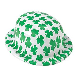 Fun Express Shamrock Leprechaun Hats for St. Patrick's Day - Set of 12 Plastic Derby Party Hats