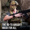 OneTigris 6" Foldable Half Face Airsoft Mesh Mask with Ear