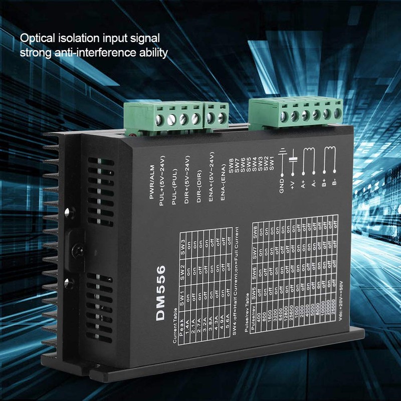 lyrlody DM556 2-Phase Stepper Motor Driver 42/57 Stepper Motor Driver