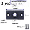 Semetall 1/2" Pipe Hanger Ceiling Flange Hanger,8PCS Ceiling Flange Hanger