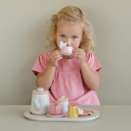 Little Dutch 7006 Wooden Tea Set 12-Piece Pastel