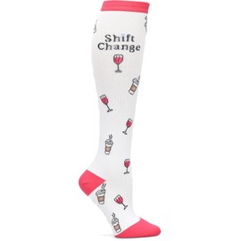 Nurse Mates Socks | 12-14 mmHg Compression | Over The Calf | Comfort Support | 1 Pair | Shift Change