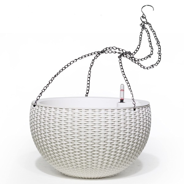 Dexceder 9 Inch Self Watering Hanging Planters Indoor Outdoor, Thickened