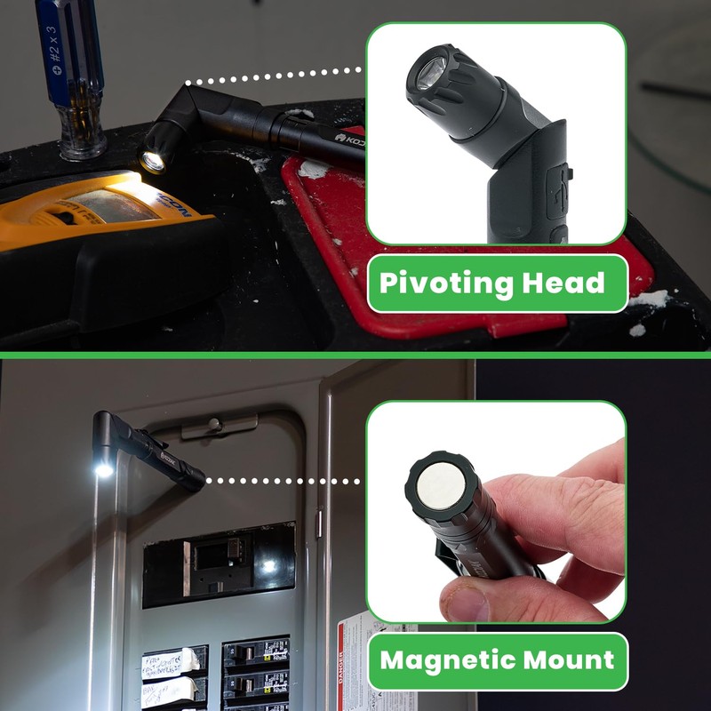 KODIAK Konform Right Angle Flashlight – 500 Lumen 90 Degree