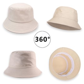 Bucket Hat, Sombrero Pescador Algodón Gorra Pescador Plegable Cubo Bucket Hat para el Sol Estilo Cubeta para Hombres y Mujeres Sombreros de Verano Al Aire Libre para Senderismo, Camping, Playa, Pesca