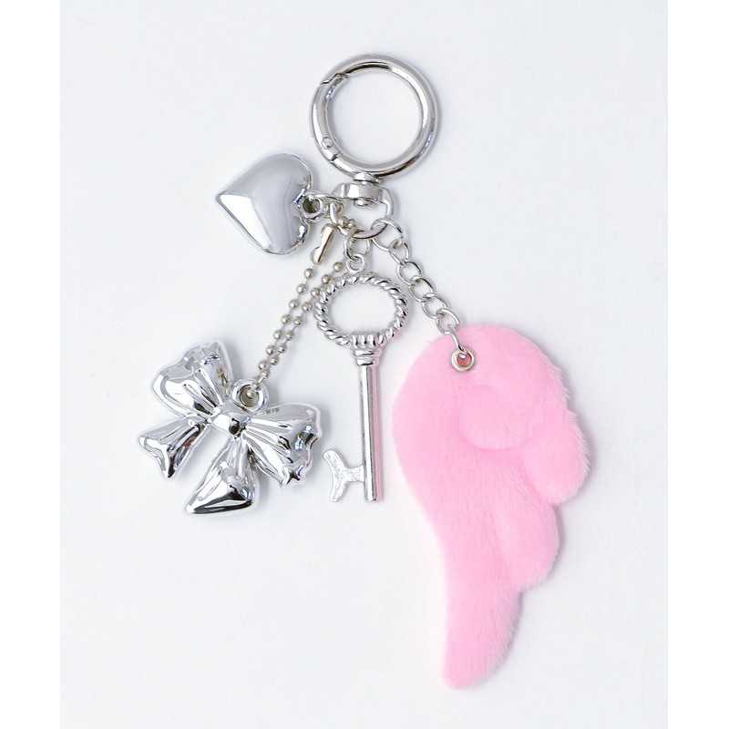 Wigo Angel Wing Keychain for Women, white