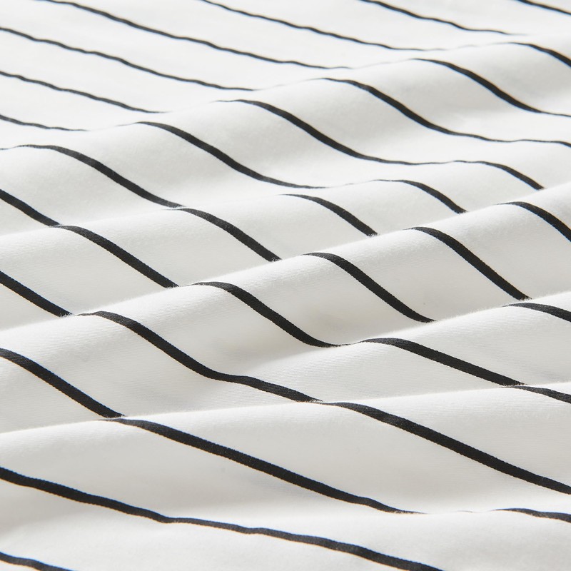JELLYMONI 100% Natural Cotton Striped King Pillowcases Set, 2 Pack