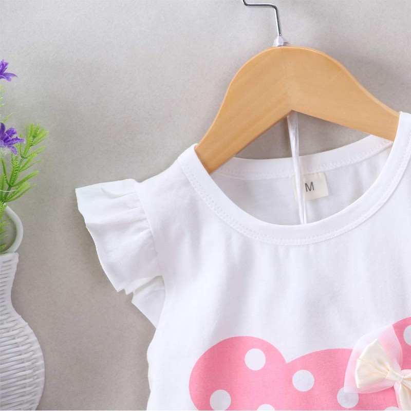 MH-Lucky Conjunto corto de ropa para bebé niña de 2